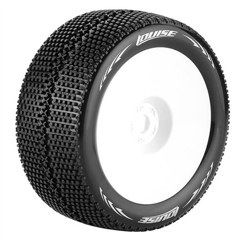 LOUISE RC T-TURBO 1/8 FR/RR SUPER SOFT 0 OFFSET WHITE